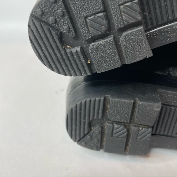 Pajar Black Suede & Leather Snake Print Shearling Fur Lined Winter Boots Size 6 - Picture 10 of 12